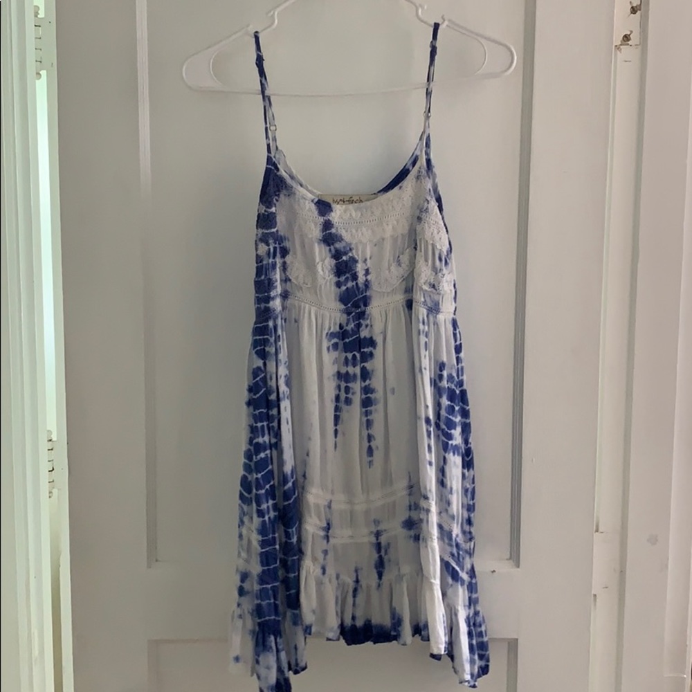 blue tie dye dress